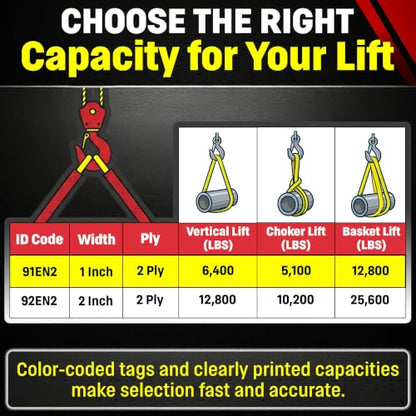 DD Sling 1" x 10' Nylon Endless Lifting Sling – USA Made - size: 1"x10'