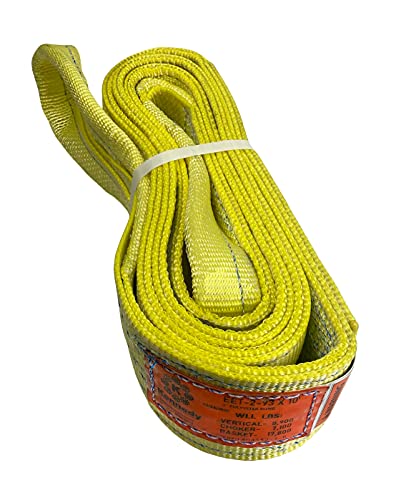 Kennedy Wire Rope & Sling Company 3inches x 10' 2-Ply Twist Eye Polyester Lifting Sling (Various Sizes in Listing) Made in The USA - color: 3" 2-Ply Twist Eye (Type 4), size: 3" x 10'