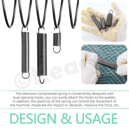 Keadic 36Pcs 12 Sizes Heavy Duty Large Extension Spring Assortment Set, Zinc Plated Wire-Metal Mechanical Springs with Hook Ends for Home Repairs