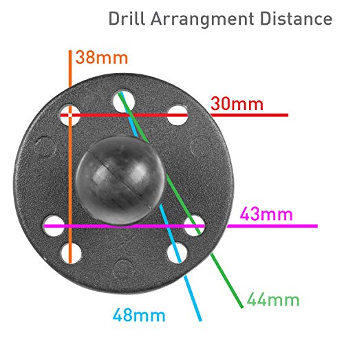 iBOLT Round Metal AMPS Adapter Plate 25mm / 1" - color: 25mm Round Metal