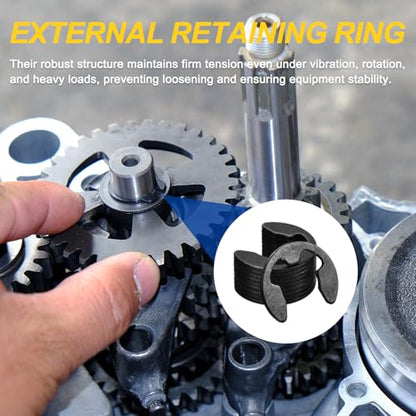 550Pcs M1.5-M22 External Retaining Ring E Clip Snap Rings - size: M1.5-M22