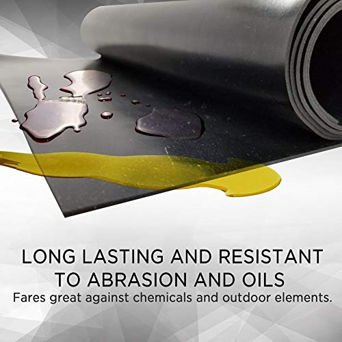 Neoprene Rubber Sheet, Rolls, Strips 1/4" (.250") Thick x 4" Wide x 10' Long Solid Rubber - size: 4" x 10', style: .250" thick