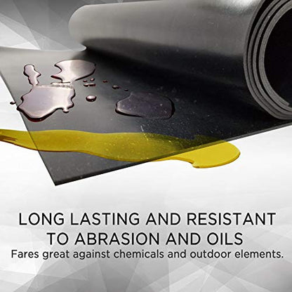 Neoprene Rubber Sheet, Rolls, Strips 1/4" (.250") Thick x 4" Wide x 10' Long Solid Rubber - size: 4" x 10', style: .250" thick