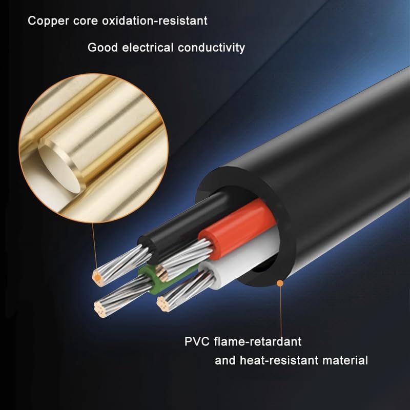 32.8Ft GX12 7Pin Female to Male Aviation Connector Cable,Metal Circular Adapter PVC Cable Connector 5A/125V,12mm for Electrical and Electronic Connections AWG24 Cable 10M - size: 7Pin