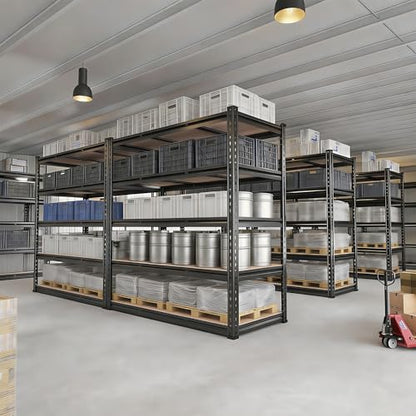 Garage Shelving Heavy Duty, 2450LBS Metal Storage Shelves 5 Tier, Adjustable Shelving Unit 30" W x 12" D x 62" H, Boltless Garage Storage Rack for Grage Basement, Pantry, Warehouse 1Pcs