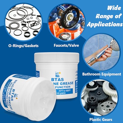 BTAS Plumbers Grease for Pool Squipment Maintenance O Rings Food Grade 5oz - size: O Ring Silicone Grease 5 oz
