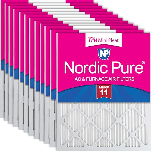 Nordic Pure 20x24x1 Tru Mini Pleat MERV 11 AC Furnace Air Filters 12 Pack - style: MERV 11 Tru Mini Pleat