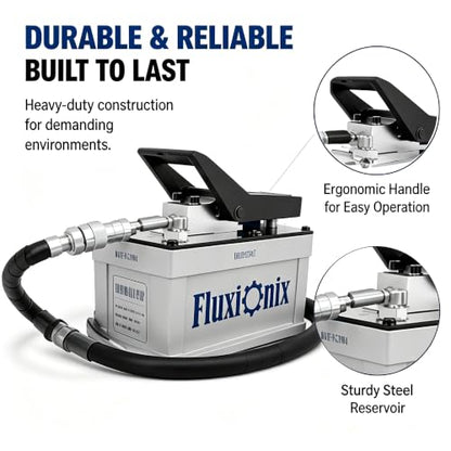Air Hydraulic Pump 10,000 PSI, 1.7L Reservoir, NPT 1/4" Inlet, NPT 3/8" Oil Outlet,Hydraulic Pump Air Hydraulic Foot Pump with 6.6ft Pipe, Gray - color: Gray