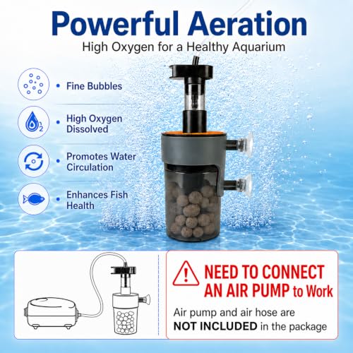 Air-Driven Aquarium Filter with Ceramic Balls, Small - size: Small