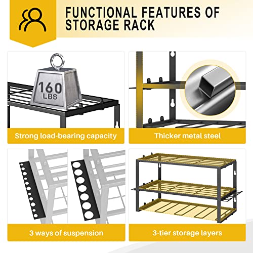 SPACECARE Power Tool Organizer- 2 Pack 3 Layers Rack for 8 Drill Holders - style: 4 Drill Holders B