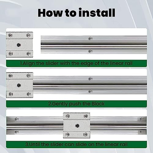 2Set Linear Rail SBR20 600mm Fully Supported Linear Rail Shaft Rod with 4 SBR20UU Block Bearing, for Automated Machines DIY CNC Routers Lathes Mills - size: 600mm, style: SBR20