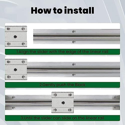 2Set Linear Rail SBR20 600mm Fully Supported Linear Rail Shaft Rod with 4 SBR20UU Block Bearing, for Automated Machines DIY CNC Routers Lathes Mills - size: 600mm, style: SBR20