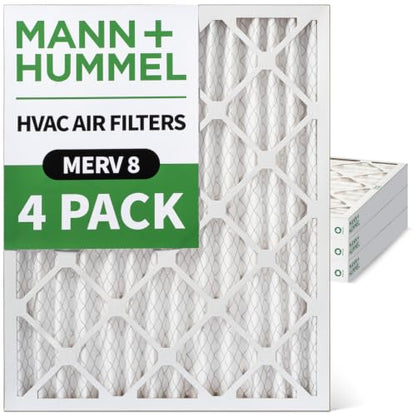 MANN+HUMMEL 15x20x2 MERV 8 Pleated 2" AC Furnace Air Filter. 4 Pack - style: 15 x 20 x 2