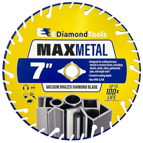 7" Diamond Saw Wheel for Metal Cutting, 1 PC - size: 7"