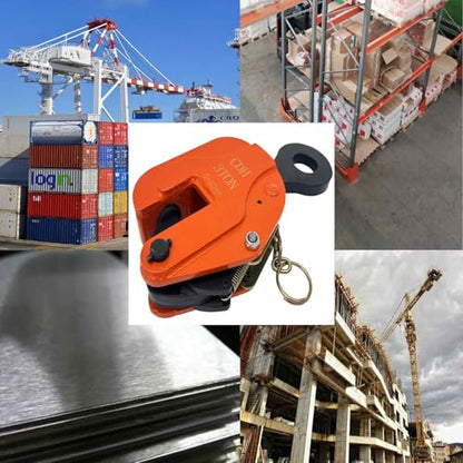 Vertical Plate Lifting Clamp, Vertical Lifting Fixture, 3T/6600LB Lifting Capacity, Alloy Steel Vertical Clamp, Jaw Opening up to 1.57IN, for Lifting and Transporting