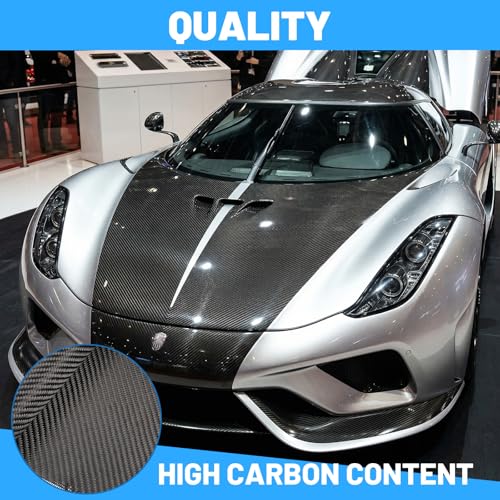 10ft x 12 Inch Carbon Fiber Fabric, 3K 220g 2x2 Twill Weave Cloth for Structural Reinforcement on Cars, Boats, Concrete Walls and DIY Repair, Black (1 Roll)