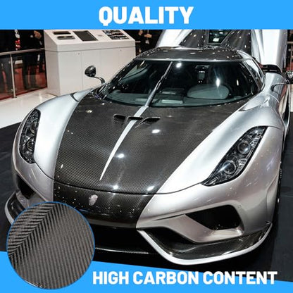 10ft x 12 Inch Carbon Fiber Fabric, 3K 220g 2x2 Twill Weave Cloth for Structural Reinforcement on Cars, Boats, Concrete Walls and DIY Repair, Black (1 Roll)