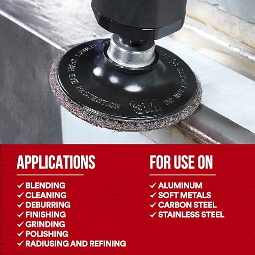 Scotch-Brite Precision Surface Conditioning Disc, Roloc TR, Very Fine, Ceramic, Nonwoven Fiber, Easy Change, 2 in, 25/Inner, 100/Case, Dispenser Pack - size: 2 in