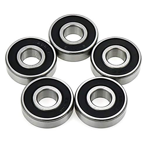 6201RS Ball Bearing Double Sealed Deep Groove Bearing 12 x 32 x 10mm -5pcs - size: 12 x 32 x 10mm
