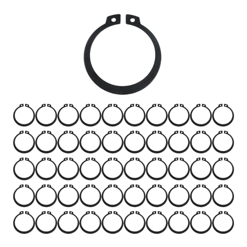 Oedema External Large Retaining Rings, 50 Pcs, 1-5/8 Inch, Black - size: 40mm/1.57inch