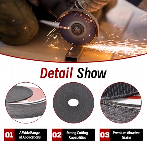 25 Pack 4.5" x.040 x7/8" Cut-Off Wheel - Metal & Stainless Steel Cutting Discs - size: 25pcs 4-1/2"*0.040"*7/8"