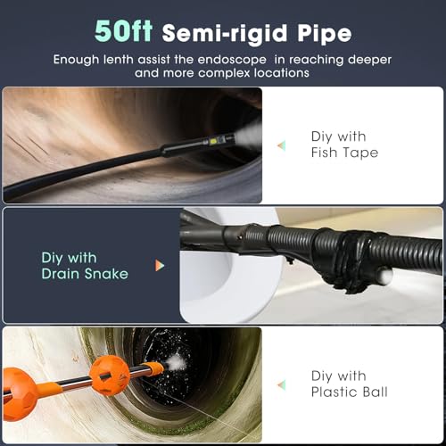 5" Triple Lens Handheld Endoscope Camera with Light