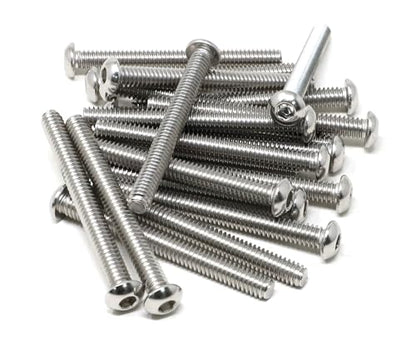 iexcell 20 Pcs 1/4-20 x 2-1/2" Stainless Steel 304 Hex Socket Button Head Cap Screws Bolts Kit - size: 1/4-20 x 2-1/2"