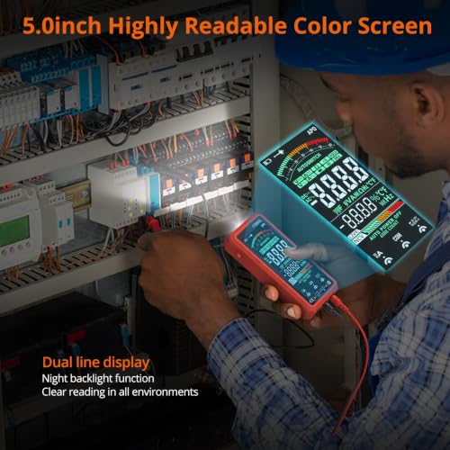 Proster Smart Multimeter 6000counts 5" Color Screen USB-C Rechargeable TRMS