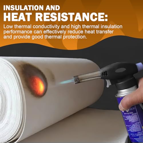 High Temperature Gasket Paper, Ceramic Fibre Furnace Gasket Material Insulation Fireplace Sheet for Pellet Stove, Wood Stove, Boiler, Furnaces, Kiln, Forge DIY Exhaust Gasket, 7"x 10"x1/8"Thick, 8 Pcs