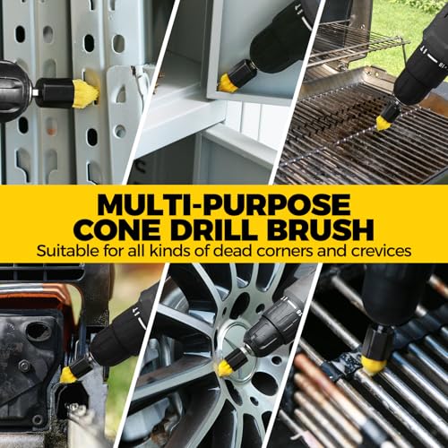 Holikme 9Pack Drill Brush Attachments Set，Power Scrubber Kit for Clean