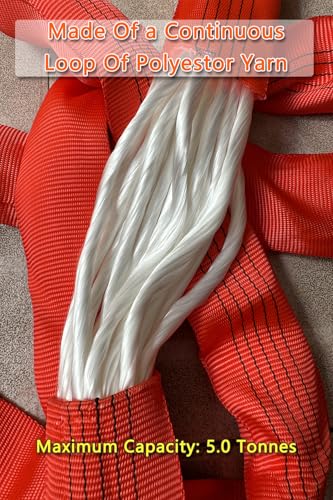 Endless Round Sling11020lb 6.5FT Sling Strap Rigging Polyester Endless Lift Sling for Hoist Heavy Duty Objects Heavy Duty Poly Lifting Sling【5T-2M】 - size: 11020lb-6.5FT