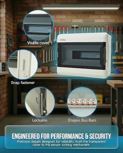 Circuit Breaker Box, IP66 Distribution Protection Box (AT-13 Way-H) - size: 13 - 11.6x9x4.7 INCH