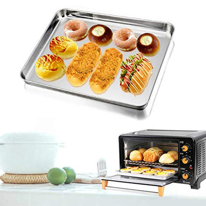 TeamFar Baking Sheet Pan, Cookie Sheet Set of 2, 16" & 12.4" - size: 16" & 12.4"