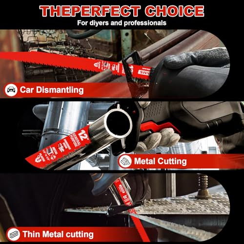 10 Pack 12 Inch 8/14TPI Reciprocating Saw Blades for Diablo Sawzall Blades - size: 12 Inch 8/14TPI
