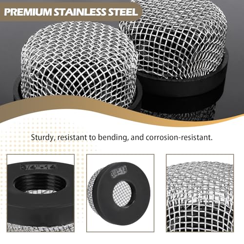 Stainless Steel Strainer ¾"-14 For Livewell Pumps Aerator Screen Wire Mesh