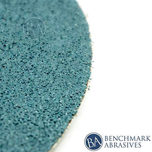 Benchmark Abrasives 5" Premium Zirconia No Hole PSA Discs, Self Adhesive Random Orbital Sander Discs for Sanding Polishing on Metal Wood Fiberglass (10 Pack) - 80 Grit