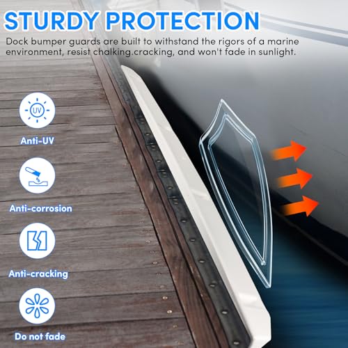 Boat Dock Fender with Screws,PVC Marine for Boat Dock Vertical Pole Post or Corner Dock(24 inch,38 inch,48 inch,72 inch,31.5 inch) - style: White 48in 3Pack
