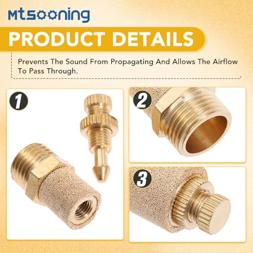 10PCS Air Pneumatic Flow Control Mufflers,1/4" Exhaust Muffler Filters - size: 1/4"