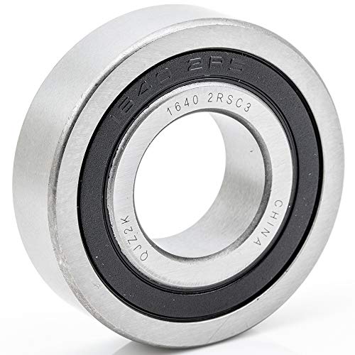 [2-Pack] 1640-2RS - Deep Groove Radial Ball Bearing 7/8 in x 2 in x 9/16 in (ID x OD x Width) | 22.2 mm x 50.8 mm x 14.3 mm (ID x OD x Width) with Double Rubber Seal