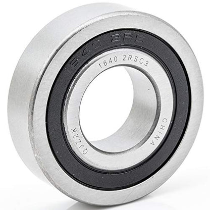 [2-Pack] 1640-2RS - Deep Groove Radial Ball Bearing 7/8 in x 2 in x 9/16 in (ID x OD x Width) | 22.2 mm x 50.8 mm x 14.3 mm (ID x OD x Width) with Double Rubber Seal