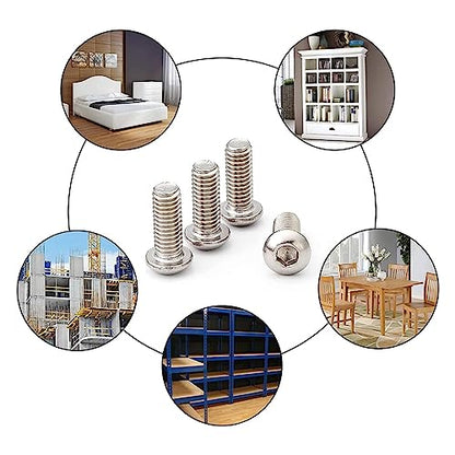 50 Pcs 1/4-20 x 1 Button Head Socket Cap Bolts Screws,304 Stainless Steel 18-8,Allen Socket Drive,Bright Finish,Fully Machine Thread (1/4-20 * 2-1/4 50pcs) - size: 1/4-20 x 2-1/4 50pcs