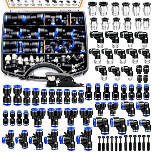 mankk 81PCS Quick Connect Air Hose Fittings Kit 1/8,1/4,3/8,1/2 inch - color: 81PCS
