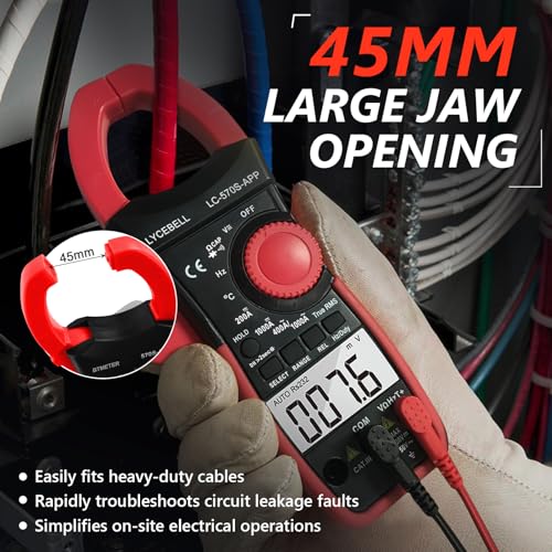 6000 Counts Clamp Meter 1000A AC DC Clamp Multimeter with Bluetooth APP