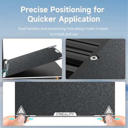 Official Creality K1C Build Plate 235x235mm Textured PEI Sheet with Nozzle Cleaner Flexible Spring Steel Magnetic Platform Plate for K1/K1C/K1 SE/Ender 3/3 V2/3 V3/3 V3 KE/3 V3 SE/3 Neo/3 V2 Neo - style: K1C Textured