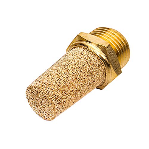 Beduan 3Pcs Pneumatic Brass Exhaust Muffler Filter,3/4" Male Thread Hex Sintered Silencer Air Line Fitting - size: 3/4" NPT ( 3 Pcs)