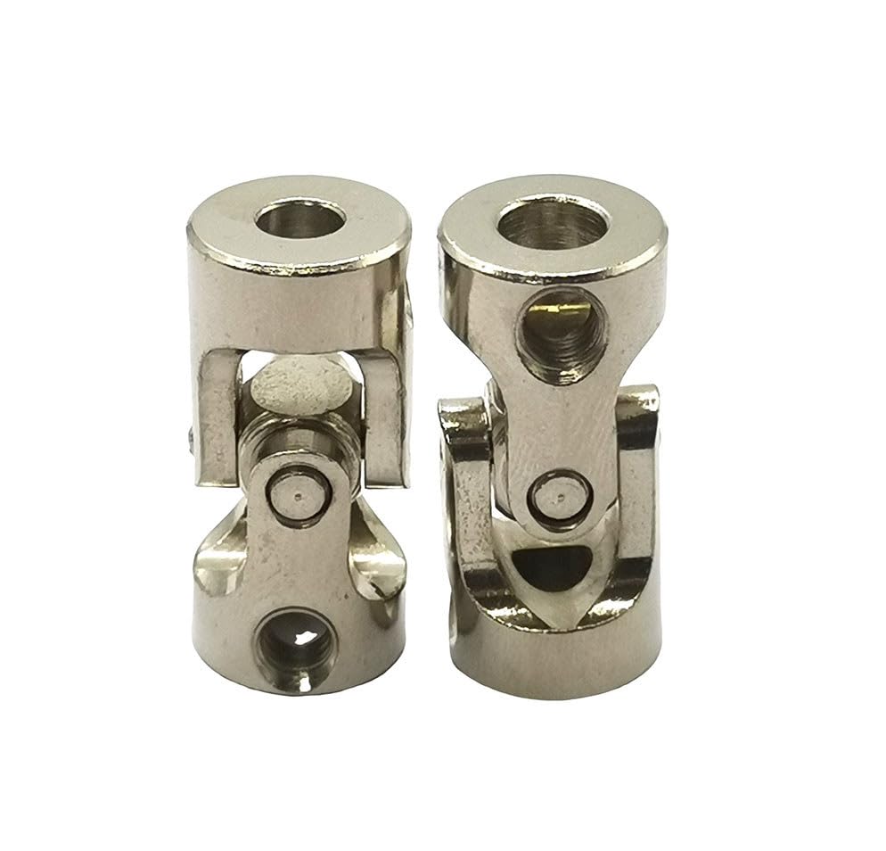 5Pcs 4mm to 5mm Universal U Joint Coupling Motor Connector, Rotatable Steering Shaft Couplers for RC Cars Boats Models and Robots - size: 4mm to 5mm
