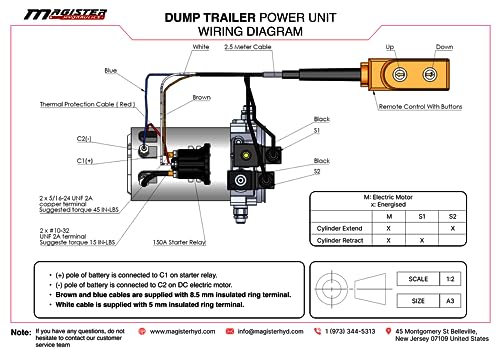 Hydraulic Pump for Dump Trailer 12 Volt DC Double Acting - Solenoid Hydraulic Power Unit 12 Quart Plastic Tank - Dump Trailer Electric Hydraulic Power Pack - size: 12 Quarts