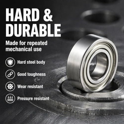 10 PCS R188-ZZ Deep Groove Ball Bearings, 1/4 Inch x 1/2 Inch x 3/16 Inch Miniature Bearings, Double Metal Sealed Shielded Precision Ball Bearings (R188-ZZ)