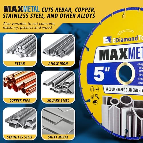 5" Diamond Saw Wheel for Metal Cutting, 1 PC - size: 5"