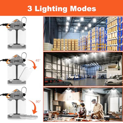 70w LED Temporary Work Light,10500Lm 5000K Super Bright Construction Lights 4 Adjustable Light Panels,Led Work Light IP67 Dust Waterproof with Hook Portable Linkable for Job Site Garage Lighting - size: 70 W